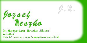 jozsef meszko business card